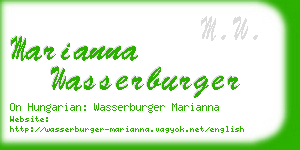 marianna wasserburger business card